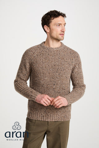 Donegal Herrenpullover 100% Wolle beige