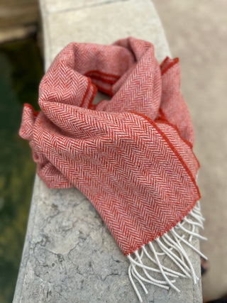 Donegalgarn, Cashmere & Seide Schal Fischgrätenmuster
