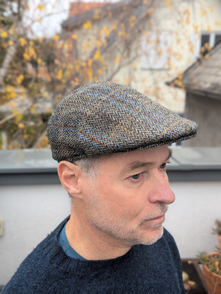 Harris Tweed® Kappe green blue herringbone