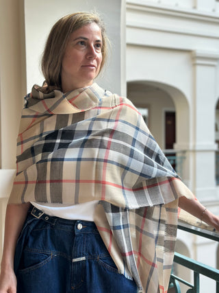 Feine Stola & Schal 100% Merinowolle Thomson Camel