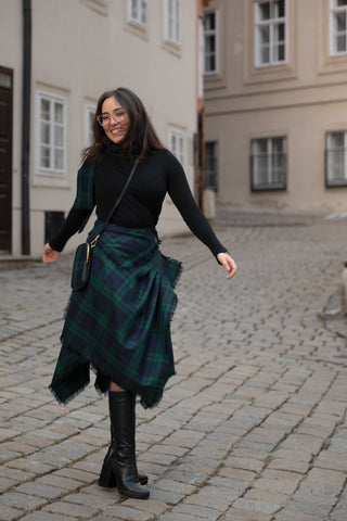 Damen Blackwatch Schottenrock Fancy Kilt - 100% Lammwolle made in Scotland