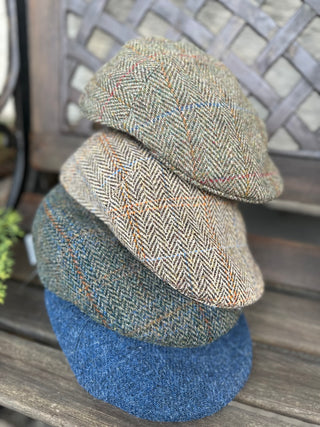 Harris Tweed® Kappe Stahlblau