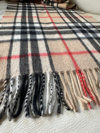 Kaschmir Tartan Schal Camel Thompson brushed quality cashmere