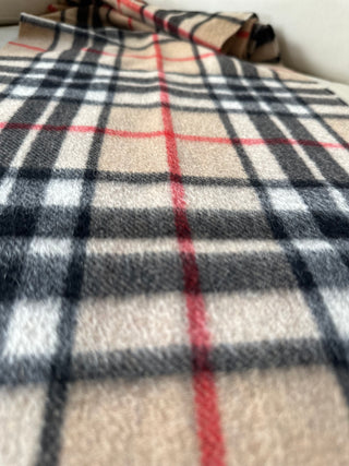 Kaschmir Tartan Schal Camel Thompson brushed quality cashmere