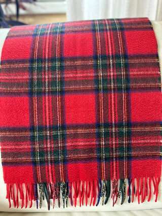 Kaschmir Tartan Schal Royal Stewart Cashmere Ripple Finish