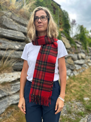 Kaschmir Tartan Schal Royal Stewart Cashmere Ripple Finish