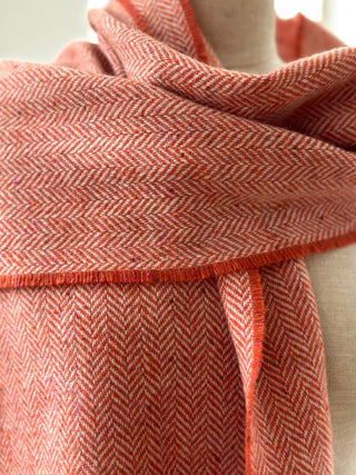 Donegalgarn, Cashmere & Seide Schal Fischgrätenmuster