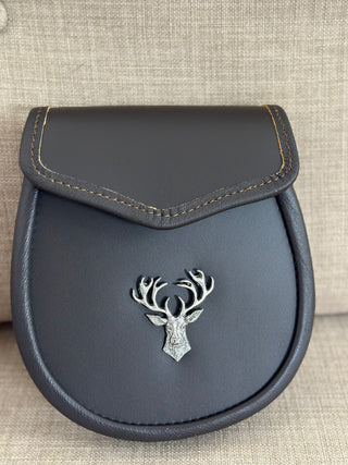 Sporran Hirschmotiv Kilttaschen handgearbeitet hochwertiges Leder