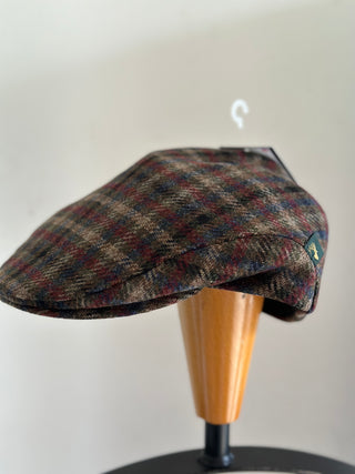 Trinity Cap Irische Wollkappe checkered brown