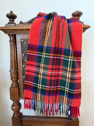 Kaschmir Tartan Schal Royal Stewart naturbelassen
