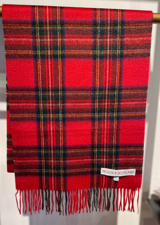 Kaschmir Tartan Schal Royal Stewart Cashmere Ripple Finish