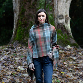 Tartan Poncho Schottenkaro Lochcarron Hunting Weathered