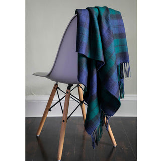 Wolldecke Lammwolle Tartan Black Watch Modern Schottenkaro