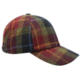Rannoch Harris Tweed Baseballkappe ZH281: Blau Grün Pflaume Überprüfen