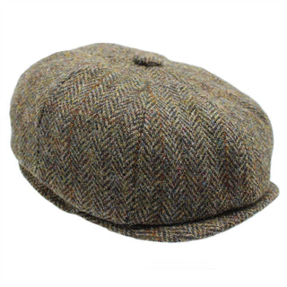 Brodick Harris Tweed 8-teilige Mütze ZH293: Kohle / M 58 cm