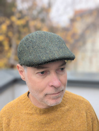Harris Tweed® Kappe green island Herringbone