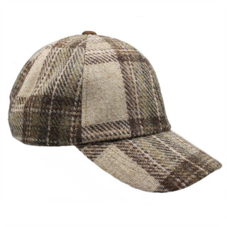Rannoch Harris Tweed Baseballkappe ZH281: Blau Grün Pflaume Überprüfen